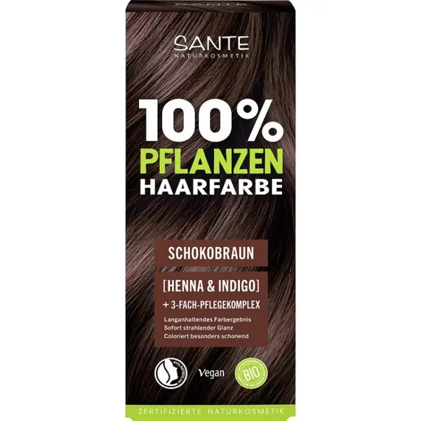 Vopsea de Par Bio, Saten Ciocolata, pe Baza de Plante, 100 g, LaVera and Sante
