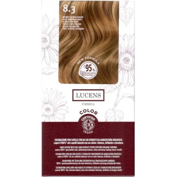 Vopsea de Par fara Amoniac Blond Deschis Auriu 8.3 50ml
