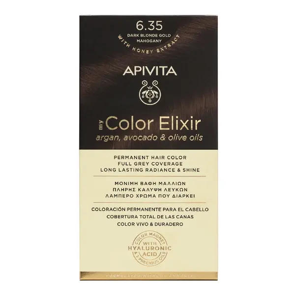 Vopsea de par My Color Elixir, Dark Blonde Gold Mahogany N6.35, 155 ml, Apviita
