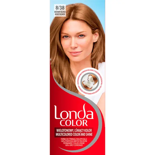 Vopsea de par permanenta 8/38 Blond bej, 110ml, Londa