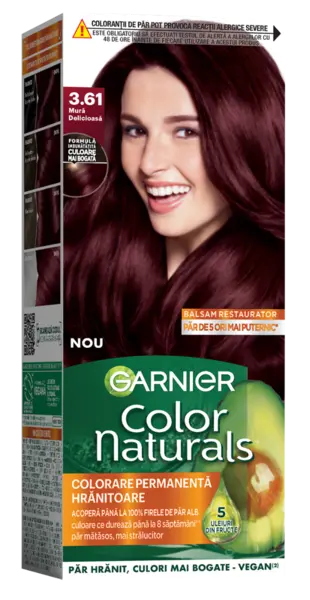 Vopsea de par permanenta Color Naturals 3.61 Mura Delicioasa, 112ml, Garnier