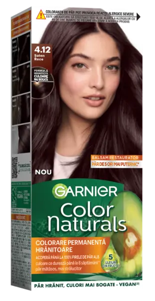 Vopsea de par permanenta Color Naturals 4.12 Saten Rece, 112ml, Garnier