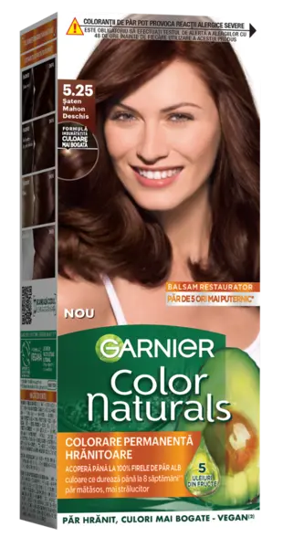 Vopsea de par permanenta Color Naturals 5.25 Saten Mahon Deschis, 112ml, Garnier