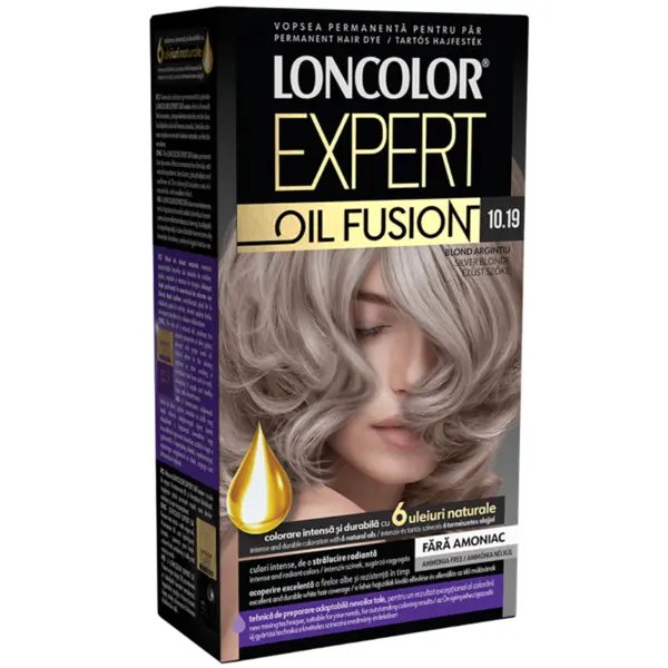 Vopsea de par permanenta Expert Oil Fusion Nr. 10.19, 115ml, Loncolor