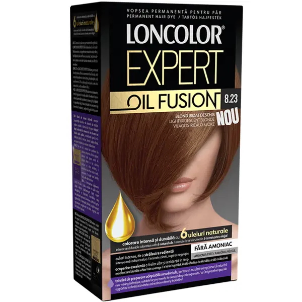 Vopsea de par permanenta Expert Oil Fusion Nr 8.23, 115ml, Loncolor