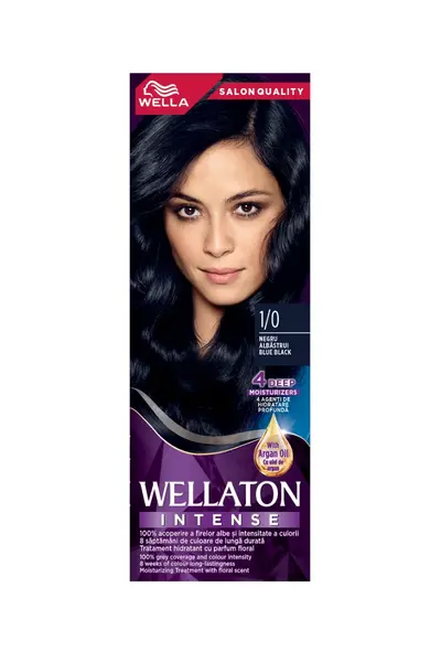 Vopsea de par permanenta Negru Albastrui 1.0 Wellaton, 110ml, Wella