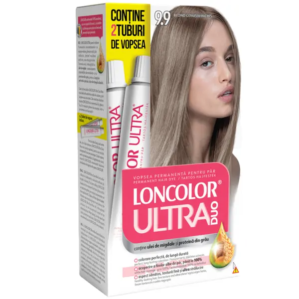 Vopsea de par permanenta Ultra Duo Max Nr. 9.9, 200ml, Loncolor