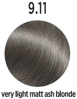Vopsea de par Profesionala ELEMENT 9.11 120 ml (2x60 ml), Very Light Matt Ash Blonde