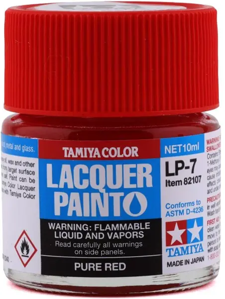 Vopsea lac acrilic Tamiya - Pure Red LP-7 (10ml)(TAM82107)