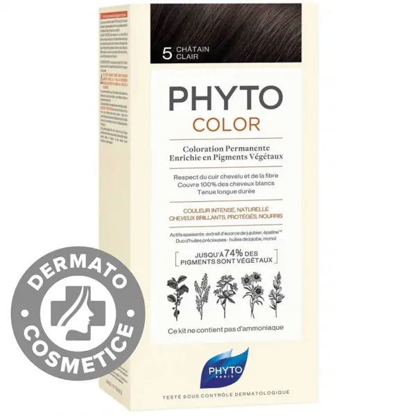 Vopsea par 5 Light Brown Phytocolor, 50ml, Phyto