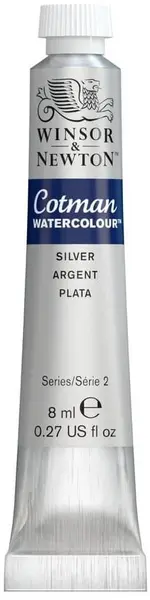 Vopsea pentru acuarelă Winsor & Newton Cotman - Argintiu, 8 ml