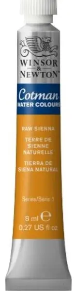 Vopsea pentru acuarelă Winsor & Newton Cotman - Natural Sienna, 8 ml