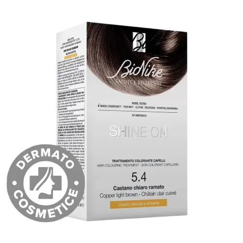 Vopsea pentru par Nr. 5.4 Copper Light Brown Dark Brown Shine On, 1 bucata, Bionike