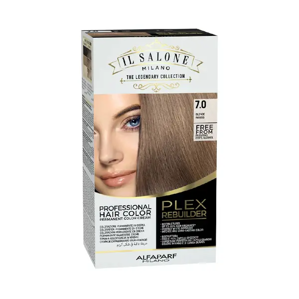 Vopsea permanenta Plex Rebuilder Nr. 7.0 Blonde, 100ml, Il Salone Milano