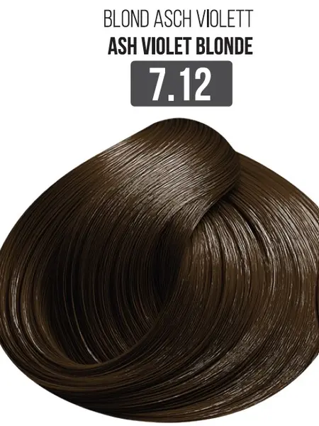 Vopsea Profesionala Cu Amoniac Redus EVOQUE Milk Therapy 100 ml - 7.12 Ash Violet Blonde - Cu Tehnologie Lipid Micro Emulsion