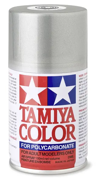 Vopsea spray Tamiya pentru suprafete transparente din policarbonat - PS-36 Translucent Silver, clear (100 ml) (TAM86036)