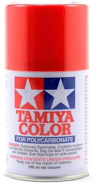 Vopsea spray Tamiya pentru suprafete transparente din policarbonat - PS-37 Translucent Red, clear (100 ml) (TAM86037)