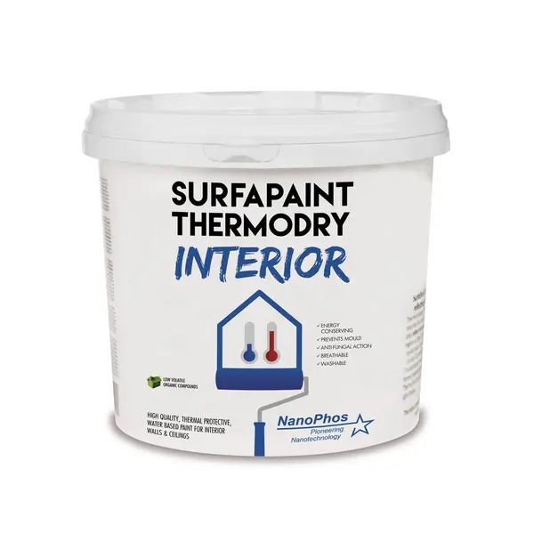 Vopsea Termoizolantă Interior, Nano SurfaPaint ThermoDry, Alba, 10L