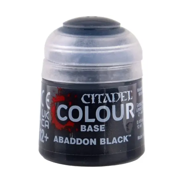 Vopsea Warhammer Base Paint - Abaddon Black 12 ml