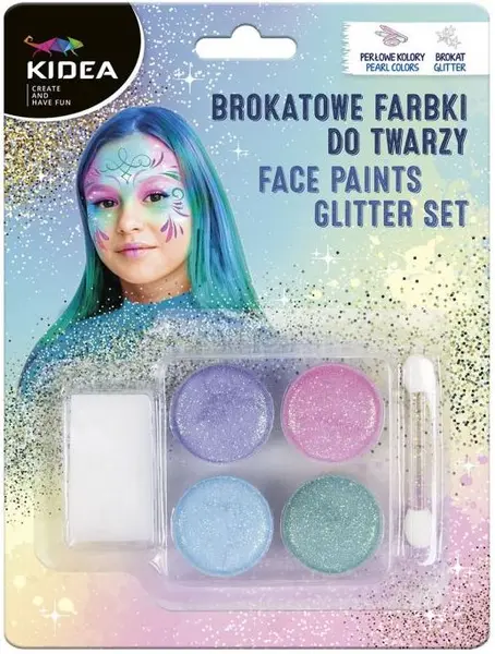 Vopsele de fata cu brocart Kidea - 4 culori