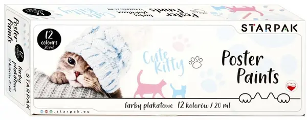 Vopsele tempera Starpak Kitty - 12 culori