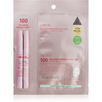 VT Cosmetics Collagen Reedle Shot 100 2 Step Mask masca cu efect de lifting si fermitate pentru tratarea tenului în două faze