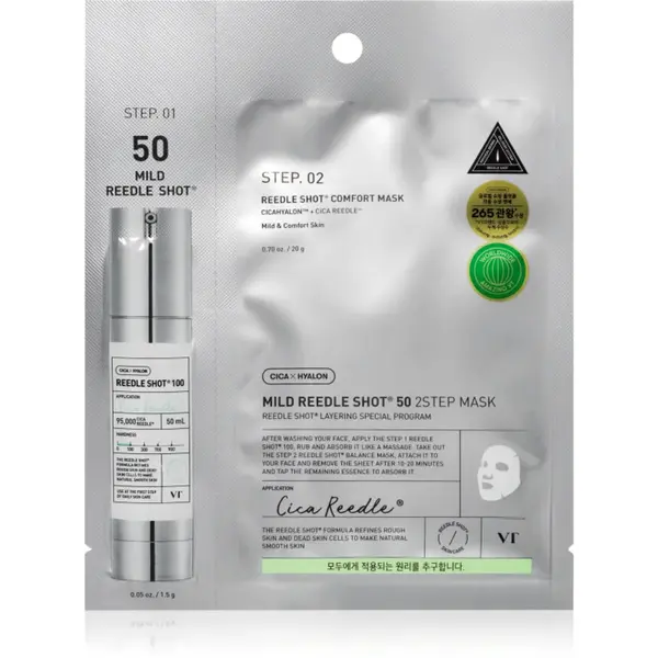 VT Cosmetics Reedle Shot 50 2-Step Mask masca intensă de întinerire pentru tratarea tenului în două faze 26.5 g