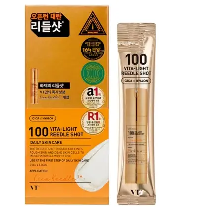 VT Cosmetics - Vita-Light Reedle Shot 100 Essence – 2ml*10ea