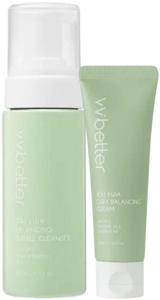 VVBetter Set - Spumă de curățare și cremă echilibrantă cu Yuzu și Ceramide, 145 + 50 ml