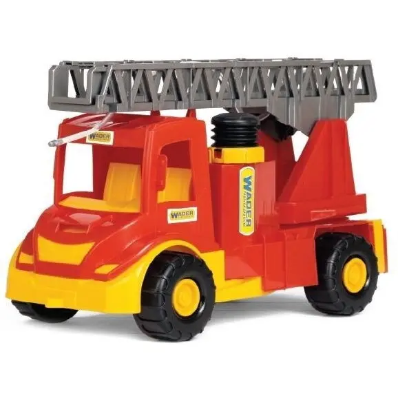 Wader Camion pomperi Wader, 43 cm x 25 cm x 20 cm , varsta peste 2 ani, Galben-Rosu