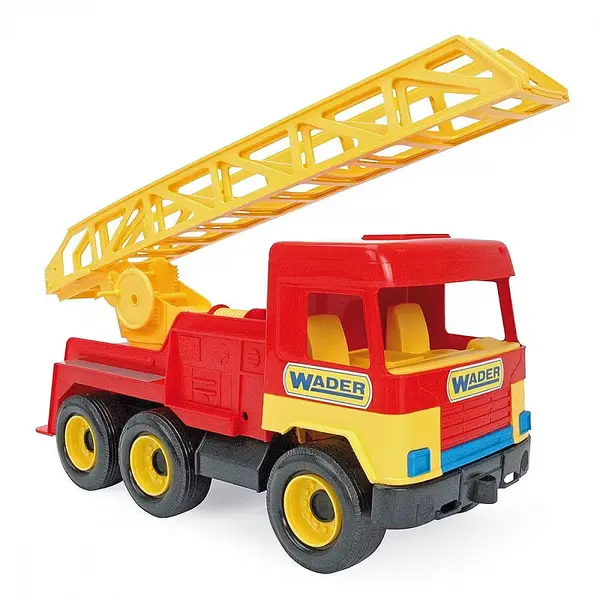 Wader Masinuta Wader Middle Truck Fire Engine, Plastic durabil, Scara extensibila, Recomandat 3+ ani