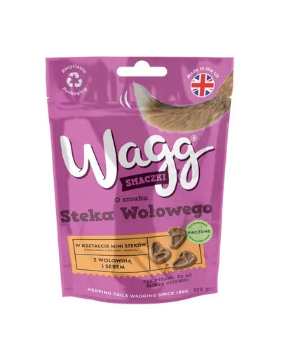 WAGG Mini Steaks cu vită și brânză 125 g recompense pentru câini