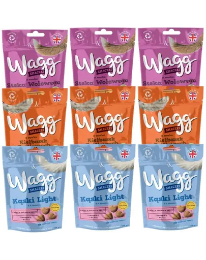 WAGG Mix de arome 9x125g recompense gustoase pentru câini