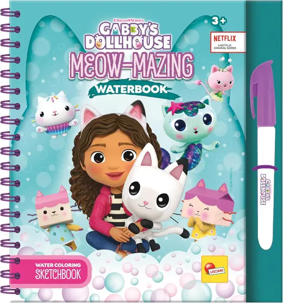 Waterbook: Carte de colorat Gabby s Dollhouse pisicute