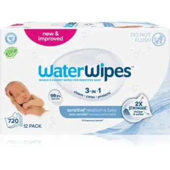 WaterWipes Baby Wipes 12 Pack servetele delicate pentru copii