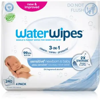WaterWipes Baby Wipes 4 Pack servetele delicate pentru copii