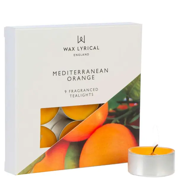 Wax Lyrical Mediterranean Orange Tea Lights Pack of 9
