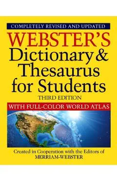 Webster's Dictionary & Thesaurus with Full Color World Atlas, Third Edition - Editors Of Merriam-webster