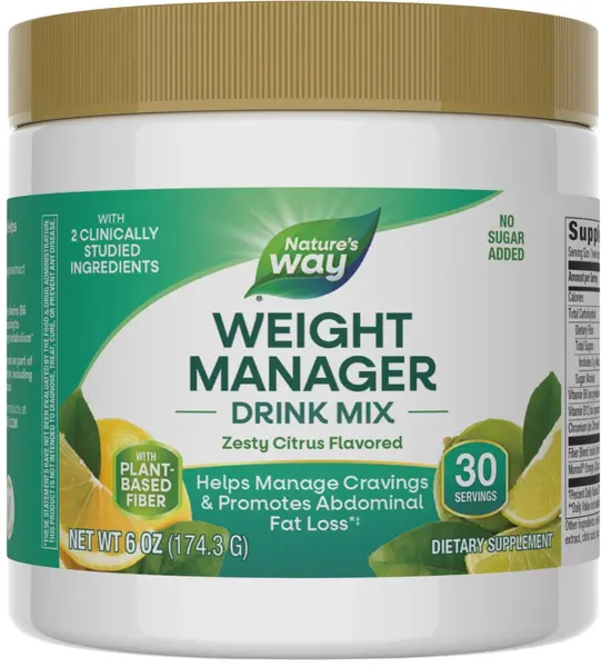 Weight Manager Drink Mix Formulă pentru controlul greutății, fructe citrice, 174.3 g, Nature's Way