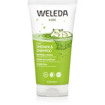 Weleda Kids Cheerful Lime cremă de duș și șampon pentru copii 2 in 1