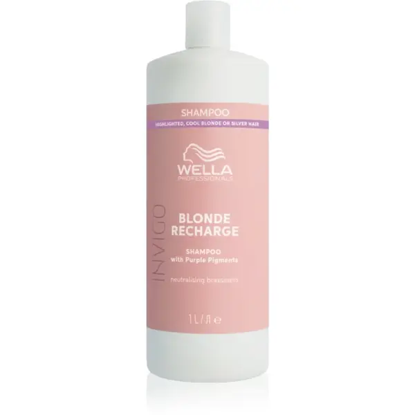 Wella Professionals Invigo Blonde Recharge șampon pentru păr blond neutralizeaza tonurile de galben 1000 ml