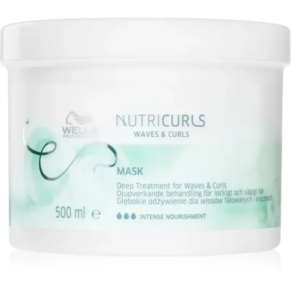 Wella Professionals Nutricurls Waves & Curls masca de netezire pentru par ondulat si cret 500 ml