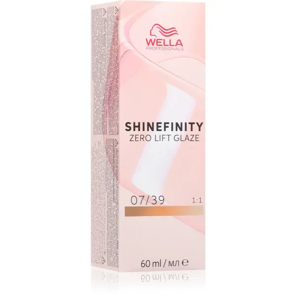 Wella Professionals Shinefinity Zero Lift Glaze vopsea de păr demipermanentă culoare 7/39 60 ml