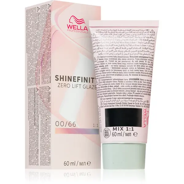 Wella Professionals Shinefinity Zero Lift Glaze vopsea de păr demipermanentă culoare 00/66 - Violet Booster 60 ml