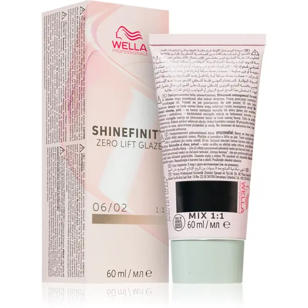 Wella Professionals Shinefinity Zero Lift Glaze vopsea de păr demipermanentă culoare 06/02 - Dark Sage 60 ml