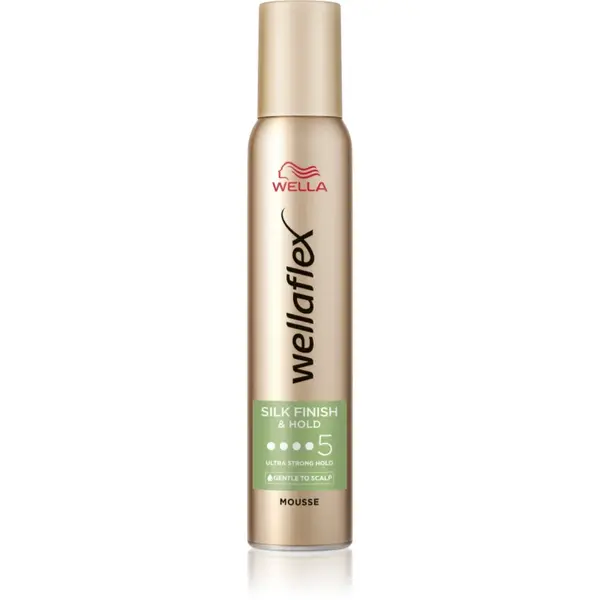 Wella Wellaflex Silk Finish & Hold spuma fixare ultra-puternica 200 ml