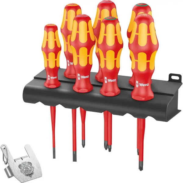 Wera Set de surubelnite Wera Kraftform VDE/7 Heavy Metal 2, 7 bucati, Rosu-Galben
