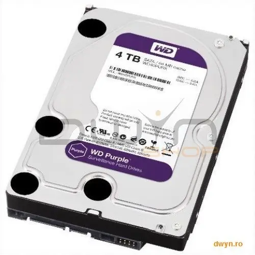 Western Digital 4TB WD PURPLE, SATA 6Gb/s, IntelliPower, 64MB, Surveillance HDD