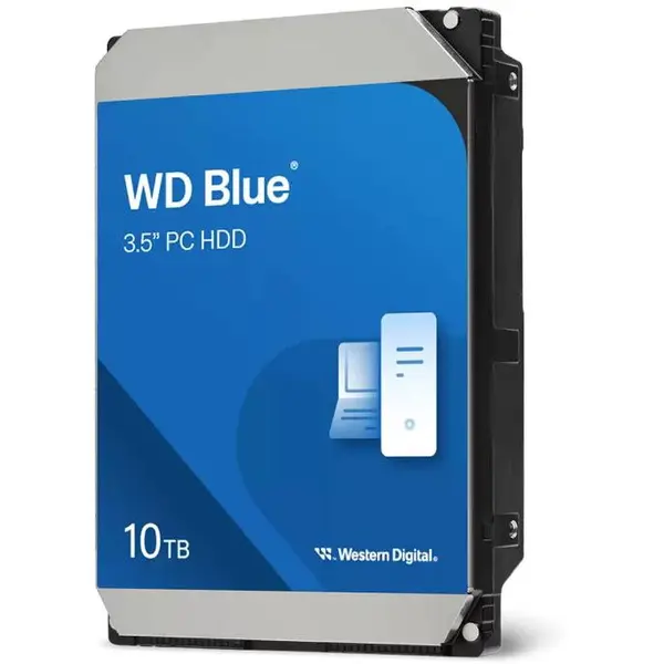 Western Digital HDD Intern Western Digital Blue WD100EAGZ, 10TB, 512 MB, 3.5 inch, SATA III, Albastru