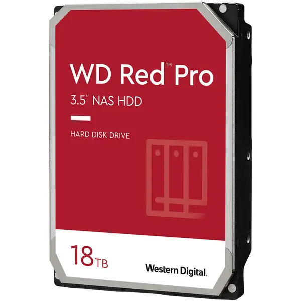 Western Digital HDD WD Red Pro 18TB, 7200RPM, 512MB cache, SATA-III